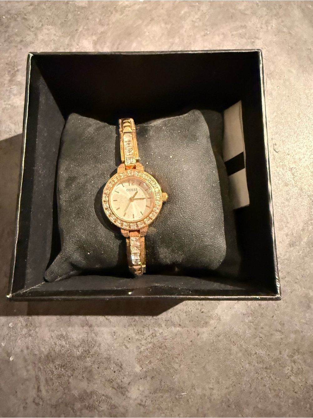 GUESS Rose Gold Crystal Bracelet Women's Watch